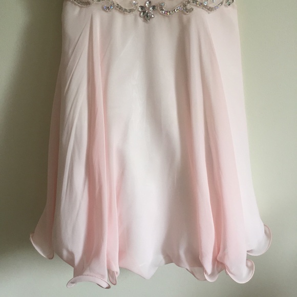 Xscape Gem Embellished Bodice Halter Dress Sz 6 - Picture 4 of 10